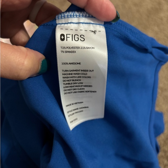 Figs Catarina One-Pocket Scrub Top Blue Size Small - Picture 5 of 8